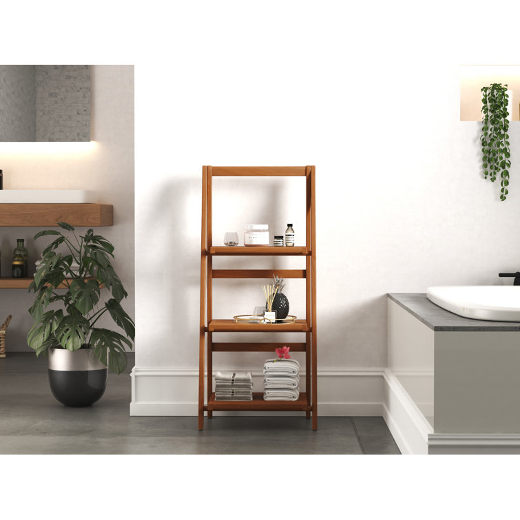 Latitude Run Kyndi Solid Wood Freestanding Bathroom Shelves Wayfair.co.uk